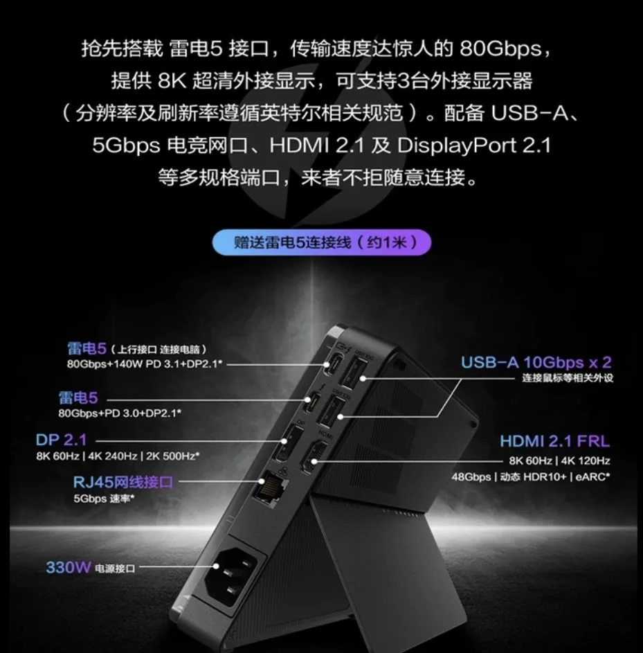 Thunderbolt 4 External Gpu Enclosure - กราฟิกด็อก XG สำหรับ 5070Ti 5090 Thunderbolt